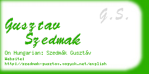 gusztav szedmak business card